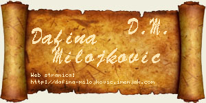 Dafina Milojković vizit kartica